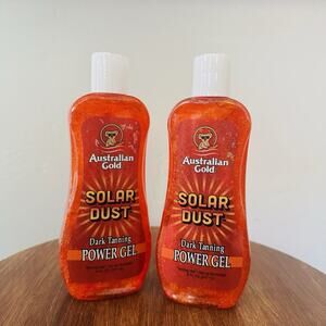 Australian Gold Solar Dust Dark Tanning Gel, Lot Of 2 Sealed, 8 Fl Oz
